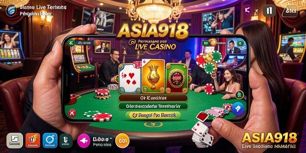 Tampilan gameplay seru dari permainan Live Casino di ASIA918.