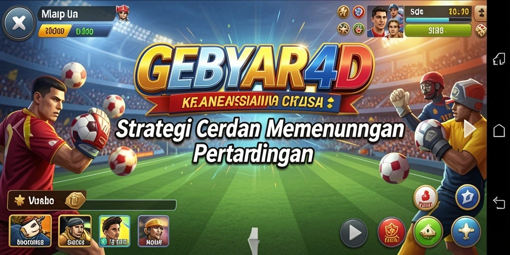Tampilan gameplay GEBYAR4D yang menampilkan pertempuran strategi yang mendebarkan.