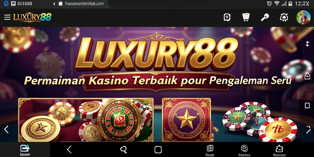 Tampilan menarik dari LUXURY88 yang menghadirkan permainan Kasino interaktif.