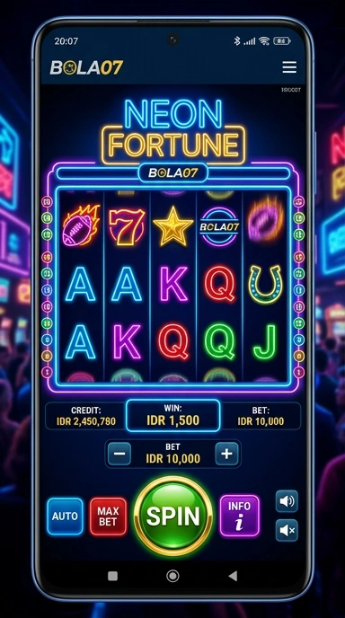 Tampilan utama aplikasi bola07 yang menarik dan user-friendly.
